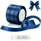 TXXATX 66 m Ruban en Satin 3 Rouleaux Ruban Bleu Marine Largeur 20 mm Rubans pour Couture pour Mariage Baptême Anniversaire Emballage Cadeau Décoration de Table de Noël Bouquet Décoration