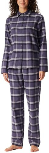 Schiesser Damen Schiesser Damen Schlafanzug Lang Webflanell - Selected Premium Warming Pyjamaset