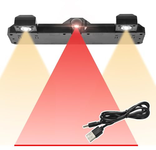 Laser Dart Throw/Toe Line Marker, 2 in 1 Adjustable Laser Throw Line and LED Lights for Bristle or Electronic Dart Board, Include USB Cable, Mounting Bracket and Wall Spacer