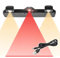 Laser Dart Throw/Toe Line Marker, 2 in 1 Adjustable Laser Throw Line and LED Lights for Bristle or Electronic Dart Board, Include USB Cable, Mounting Bracket and Wall Spacer