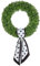 KuiMem Artificial Boxwood Wreath with Black and White Polka Dot Bow, Front Door Decoration (19)