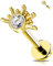 OUFER 16G Gold Helix Piercing Chirurgischer Stahl 316L Sonne Knorpel Ohrpiercing Ohrring klarer CZ -Conch Lappen Tragus Daith Schmuck Labret Piercing für Frauen 8 mm