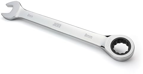 Jaeger 9 mm Ratchet Spanner, Precision, Chrome Vanadium, Metric