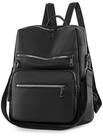 Aucuu Zaino Moda in pelle PU, Zaino Donna, Zaini Antifurto da Donna, Zainetto Casual Per Portatile PC, Borsa a Zaini Scuola per Shopping Scuola Viaggio Lavoro