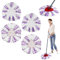PUSHI Store 4 Pièces pour Vileda Turbo 3 en 1 Serpillere Recharge Kit, pour Vileda Turbo Serpillière Microfibre Recharge, Convient à Tous Systèmes d'essorage Rotatifs pour Vileda, pour Tous Les Sols