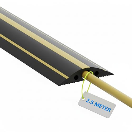 EVify Passe-câble 2,5m, pont de câble pour câble de chargement de voiture électrique Type 2 – Protège-câble plat robuste pour une utilisation en extérieur
