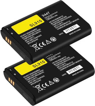2 Stück 1200mAh Akku für Siemens Gigaset SL910, SL910A, SL910H Telefon 3.7V Li-Ion Ersatzakku V30145-K1310K-X447, V30145-K1310K-X447-0-HY