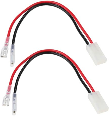 OTOTEC 2Pcs Bait Boat Battery Leads 2P Female Connector 6.3mm 16AWG 20cm with Protective Sleeve Compatible with Microcat