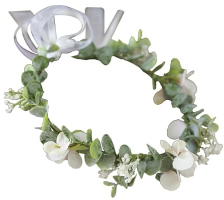 TEHAUX Zarter Dekorativer Brautstirnband aus Beflocktem Material Leichter und Komfortabler Haarschmuck für Hochzeiten und Festliche Anlässe in Weiß