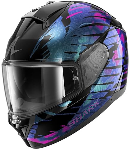 SHARK, Integraler Motorradhelm RIDILL 2 REPTAIA Black Violet Glitter KVX, S
