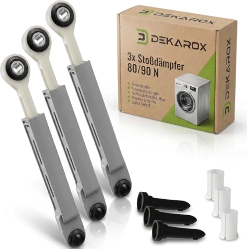 DEKAROX 3 amortiguadores 80/90 N para Bosch Siemens 00673541/673541/11039636 – Amortiguador de fricción para lavadora Maxx Avantixx Serie 4/6 Logixx Serie 8