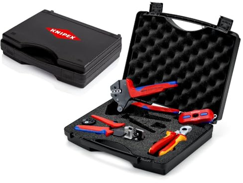 KNIPEX Werkzeugkoffer für Photovoltaik, 97 91 04 V03 | für Solar-Steckverbinder MC4 & MC4 Evo 2, 8-teilig, 280 mm