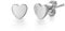 Philip Jones Silver Plated Heart Stud Earrings
