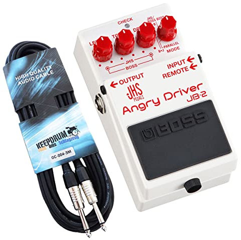 Boss JB-2 Angry Driver Overdrive Pedal + keepdrum Gitarrenkabel 3m
