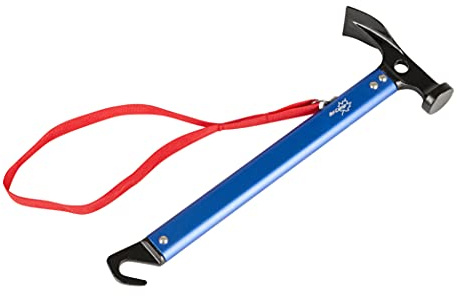 Bo-Camp 4114860 Hammer Stahl/Aluminium mit Peg Abzieher 370 Gramm, Blau