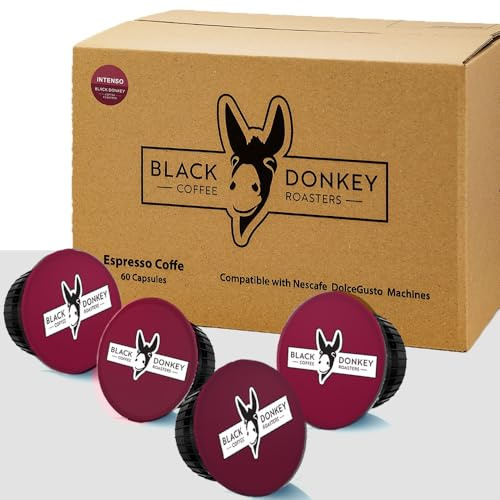 60 Pods Compatible with Dolce Gusto®* machines (INTENSO, 60 Servings) | Dark Roast | Mix of Robusta & Arabica Blends | Roasted In Italy | Full-Bodied & Intense | Round Taste & Enveloping Aroma