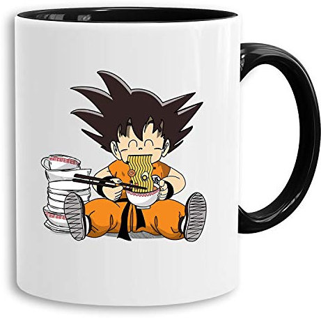 Son eat - vaso cafetera regalo Mug Son Ruffy Luffy Zoro Saitama One Dragon Master Goku Ball Vegeta Roshi Piece Db, Farbe2:Blanco