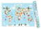 Friendly Fox Kinderweltkarte, Meine Weltkarte Poster inkl. Geschenkverpackung, XXL Kinderzimmer Poster, DIN A1 die Welt Lernposter Wand, Tier Weltkarte Poster