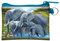 Porte-Monnaie 3D LiveLife - Nos Amis Les Pachydermes de Deluxebase. Porte-Monnaie & Carte Lenticulaire 3D Éléphant Fermeture éclair sécurisée Illustrations sous Licence Artiste renommé Michael Searle