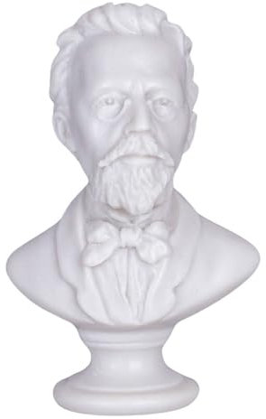 danila-souvenirs Russischer Schriftsteller Anton Tschechow marmor Büste Statue Skulptur 12,5 cm