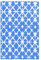 vidaXL Outdoor Teppich Zweischichtiger Jacquard Terrassenteppich Außenteppich Küchenteppich Indoor Terrasse Balkon Flur Küche Bad Blau Weiß 160x230cm PP