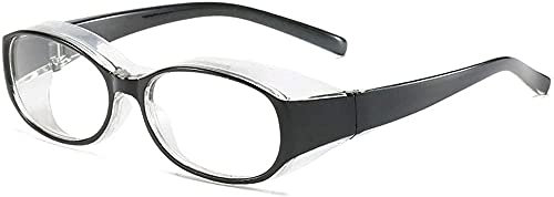 JWCN Pollen-Sicherheit-Schutzbrille für Kinder Anti-Pollen klare Linse Sicherheitsgläser Goggles Heu-Fieber-Schutzbrillen Seitenschirme Schutzbrillenbrillen für Kinder-Black-B. Uptodate
