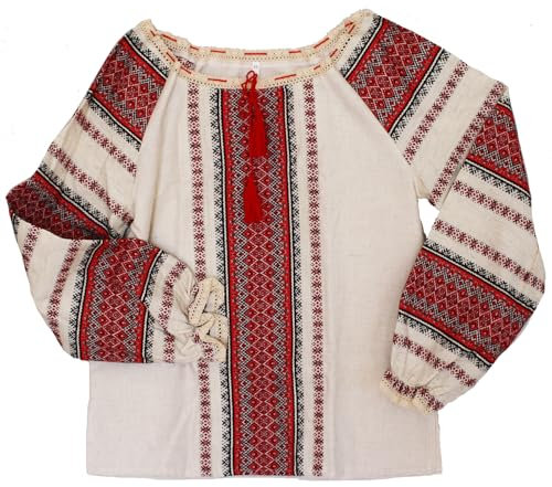 N_FROMM Ukrainische Bluse Damen Vyshyvanka Frauentracht traditioneller Stil (XL)