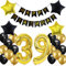 39. Geburtstag Dekoration, 39 Geburtstag Deko Schwarz und Gold, Geburtstagsdeko 39 Jahre Mann, 39 Jahre Geburtstagdeko Mann, Luftballon 39. Geburtstag Deko, 39. Party Luftballons