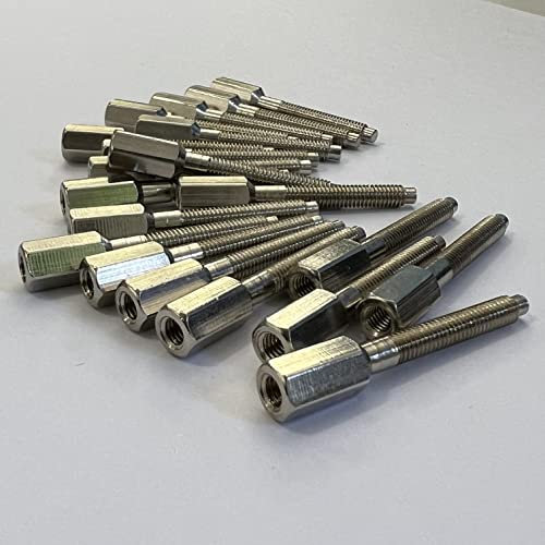 Evoges M3.5 x 35mm Brass Extension Studs Ideal for Extending Sockets and Switch Screws, Pack of 20