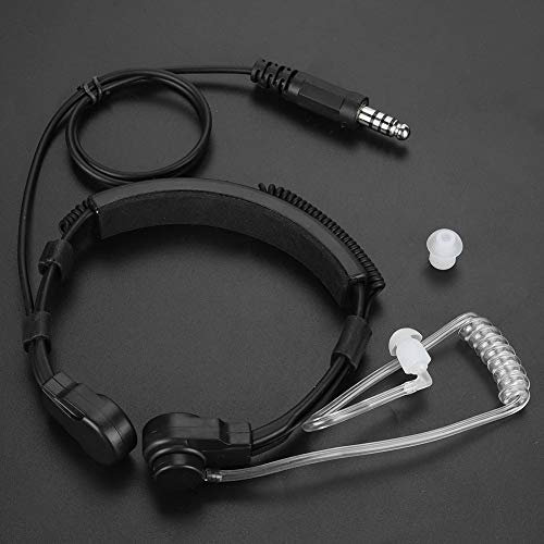 Air Headset, Tactical Throat Control U94 PTT Air Tube Walkie Talkie Throat Control Tactical Nato Headset für Bowman Elite II HD01 Air Walkie Talkie Einstellbares Teleskopdesign Rep