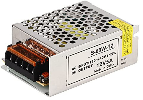 Yosoo Health Gear 12V 10A 120W DC Universal Regulated Switching Power Supply, 12V Power Supply Adapter Converter Transformer Driver for CCTV, LED Strip light, Radio, Computer Project