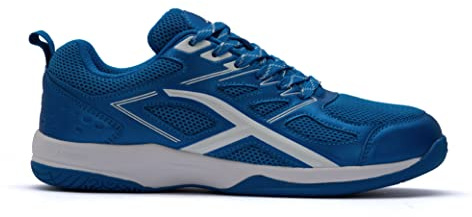 HUNDRED Xoom Non-Marking Professional Badminton Shoes for Men, Material Upper: Polyester, Sole: Rubber, Suitable for Indoor Badminton/Tennis/Squash/Table Tennis/Basketball & Padel