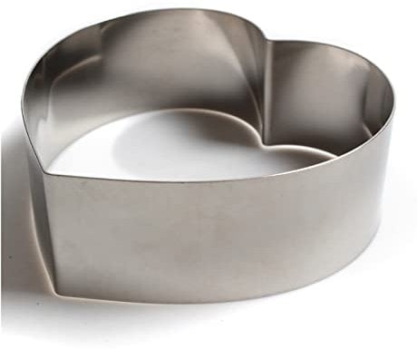 Cake Ring Stainless Steel Heart Shape Cookie Fondant Cake Mold Mousse Cake Ring Baking Decor Tools 2Pcs 5Inch