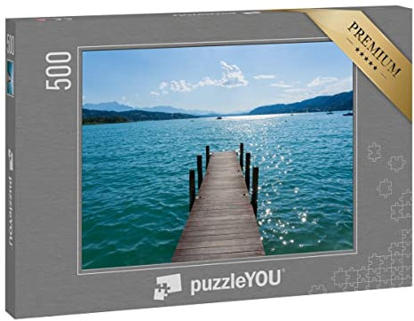 puzzleYOU: Puzzle 500 Teile „Dock am Wörthersee in Kärnten, Österreich“