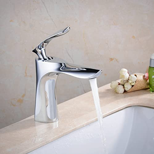Leekayer Badezimmer Wasserhahn Waschbecken Wasserhahn Einhand Chrom Ein Loch Mount Badezimmerarmatur Messing