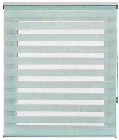 Lamellenvorhang Jalousie Jalousette 120 x 250 cm Einfache Montage, Schutz der Privatsphäre Faltrollo Plisseerollo Jalousie für Türen mit Verstellbarer Kette für Fenster und Türen, Blau