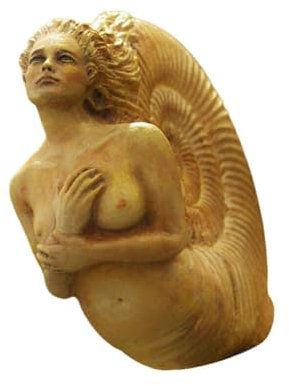 DSOUWEH Meerjungfrau Skulptur Dekor Vintage stilvolle Moderne dekorative Wohnzimmer Büro Desktop Club Party Statue Ornament