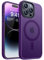 CANSHN Magnétique Mat Coque pour iPhone 14 Pro [Toucher Doux et Soyeux] Coque de Protection Antichoc Translucide pour iPhone 14 Pro 6.1 Pouces - Violet Foncé