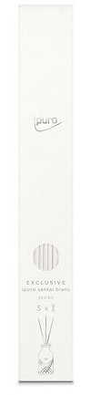 ipuro Exclusive Fibre Sticks Santal Blanc 5X - Fasersticks zum Nachfüllen für 240ml Diffusoren | Ersatzsticks für Diffusoren | Raumerfrischer, Raumduft Stäbchen | Duftstäbchen, Holzstäbchen