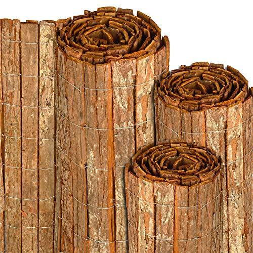 Sol Royal Canisse ecorce SolVision R63 – Brise Vue Jardin, terrasse, Balcon 160x300cm - FSC® Protection Contre Regards, Vent & Soleil – Canisse Naturelle
