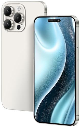 FufoneUS Anzeige gefälschte Spielzeug Handy Metallic Modell Nicht funktionierende Replik 1:1 Telefon für Phone 15 Pro Max gefälschte Spielzeug Handy (Fur 15 Pro Max Silber Farbbildschirm)