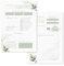 Generisch Gästebuchkarten für Hochzeit, 25er Set in DIN A5 (14,8x21cm), Hochzeitsspiel mit Fragen zum ausfüllen im Eukalyptus Greenery Stil, Gästekarten als Gästebuch Alternative, GK069