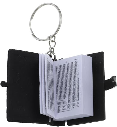 SEWACC Mini-Bibel-Schlüsselanhänger - Religiöser Jesus-Anhänger für Taufe - Kleines Heiliges Buch