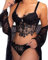 Satohom Sexy Dessous Set 2-Teil Damen Florale Spitze Rückenfrei Unterwäsche Push Up BH und Slip Tanga Nachtwäsche, Frauen Verstellbaren Trägern Reizwäsche Grosse Grössen Babydoll Negligees