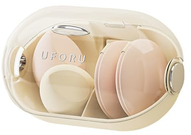 Boîte de rangement pour éponge de maquillage - Anti-poussière - Gain de place - Rangement solide pour éponge de maquillage - Boîte de rangement pour éponge cosmétique - Protection