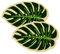 natürliche Fußmatte Kokos - Kokosmatte 40x60cm 2er Set Monstera - rutschfeste Schmutzfangmatte - Fussmatte außen - Türmatte Außenbereich überdacht