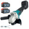 Bürstenloser Akku Winkelschleifer 18V, Ersatz für Makita DGA452Z Winkelschleifer, 11000RPM, Scheiben Ø 125 mm, mit 2 x 5,5 Ah Akku und Ladegerät, zum Schleifen, Schneiden und Polieren