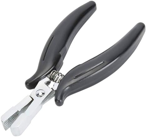 DtosbvOQ Pinze per extension con nastro sigillante, pinza per extension per micro anelli, strumento professionale per extension per bonding extension (nero)