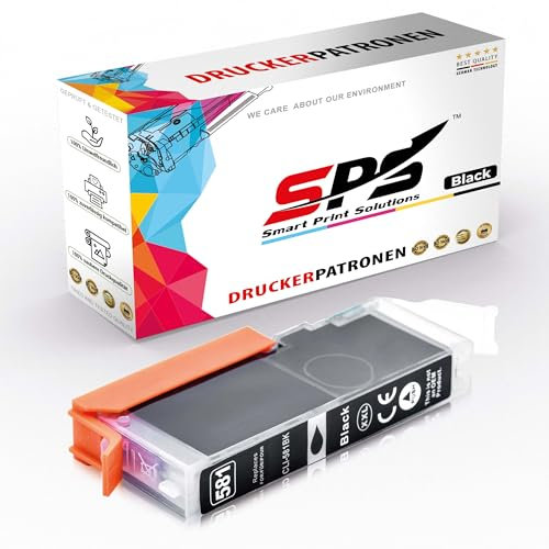 SPS Drucker Tintenpatrone Kompatibel für Canon Pixma TS 8250 - CLI-581BKXXL/ 1998C001 | Schwarz | 4.590 Seiten