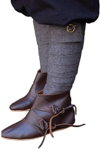 Burgschneider - Wollwadenwickel Aki - Dunkelgrau (Standard, für Damen & Herren, Wolle) Historisch - Early Medieval, Viking